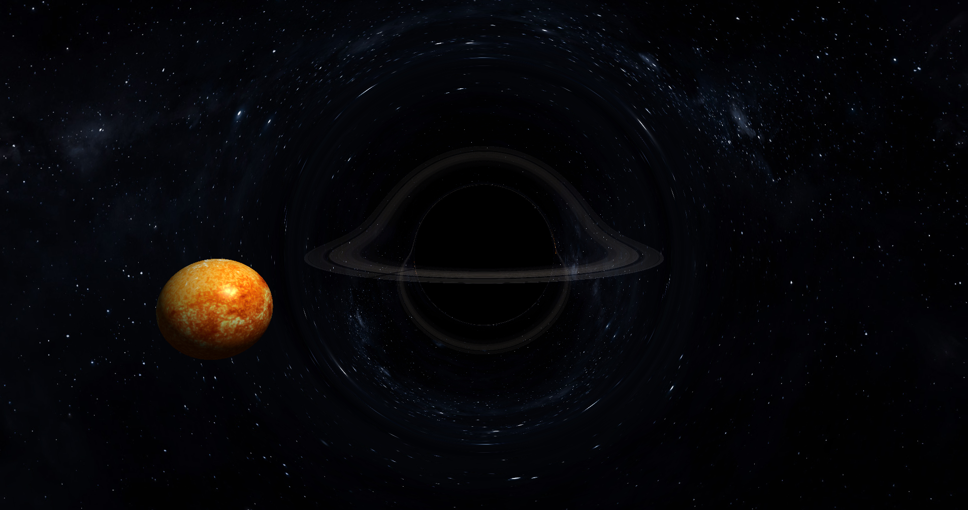 Schwarzschild Raytracer's First Image